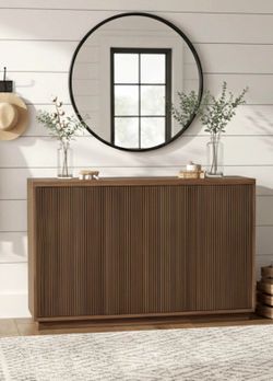 NEW IN BOX modern fluted 47” sideboard
