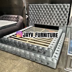 KING BED FRAME WITH MATRESS 