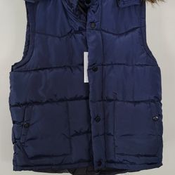 New, Women's, Winter, Vest, Faux Fur, Warm, Size 3XL, Blue