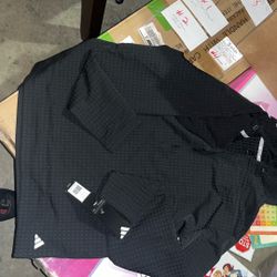 Adidas Woven Wind Hood Black 1/4 Zip