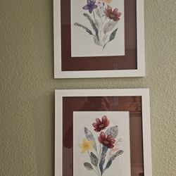 Now Only $20 For The Set Of 2 Beautiful Minimalist Print Water Color Artwork.   New, Never Used. 