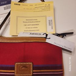 DOONEY BOURKE Red Large Zip Wristlet