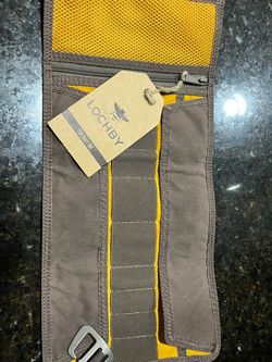 LOCHBY Venture Pouch Tool Pouch, Fabric, brown/Yellow, Adjustable, Handle