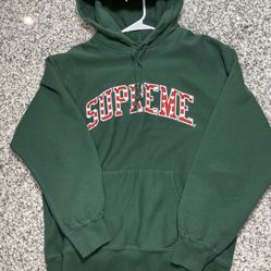 Supreme Red Hearts Green Hoodie 