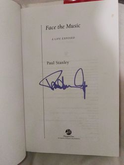 Paul Stanley kiss autograph hardcover book music legend signed autographed