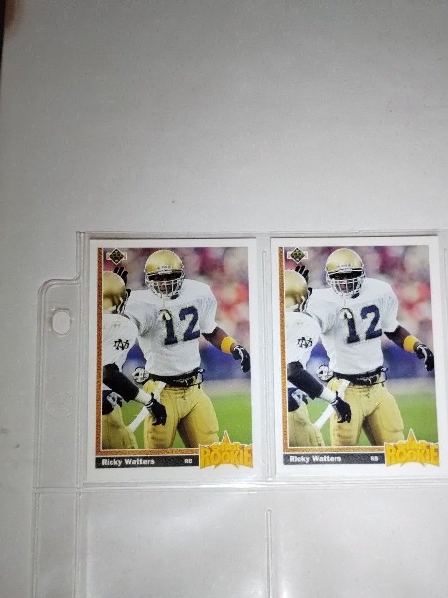 1991 Upper Deck #9 Ricky Waters Rookie Card Lot of 2 Cards