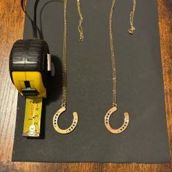 Bronze horseshoe Pendant Necklace 