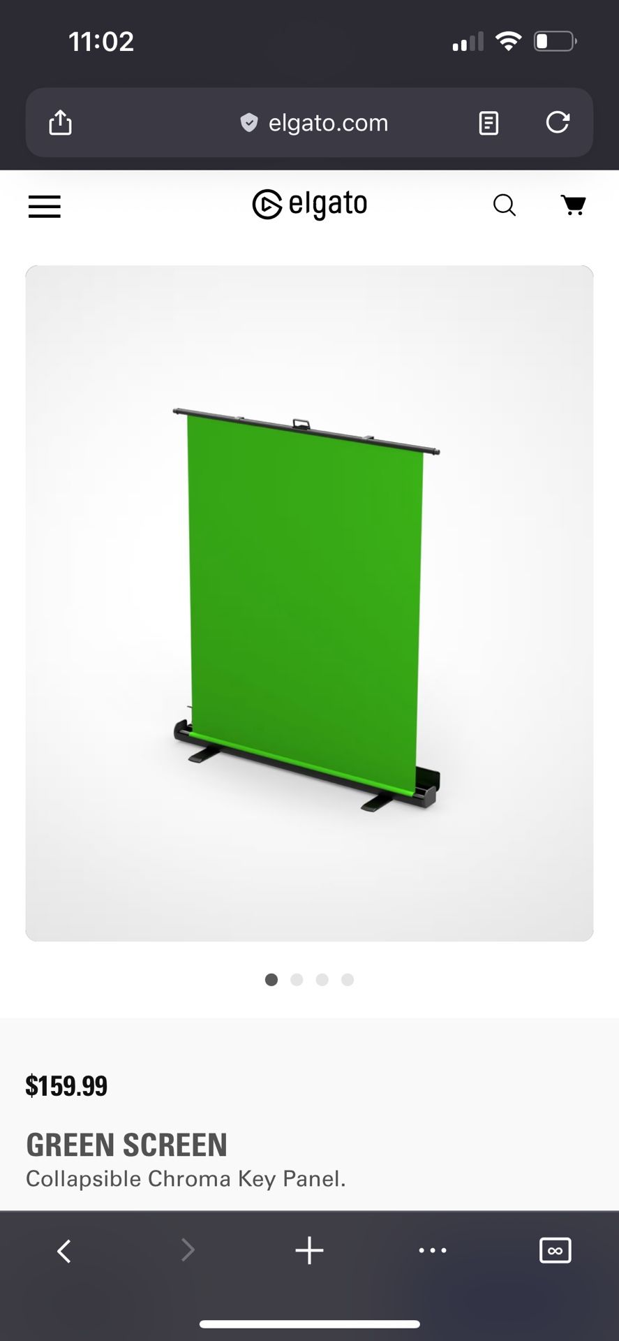 Elegato collapsible green screen, like new!!