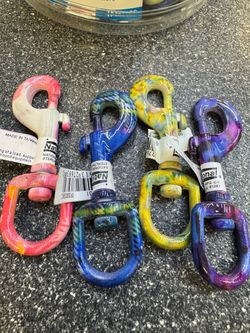 National Sterling Tie-Dye Swivel Snap Hooks Set of 4