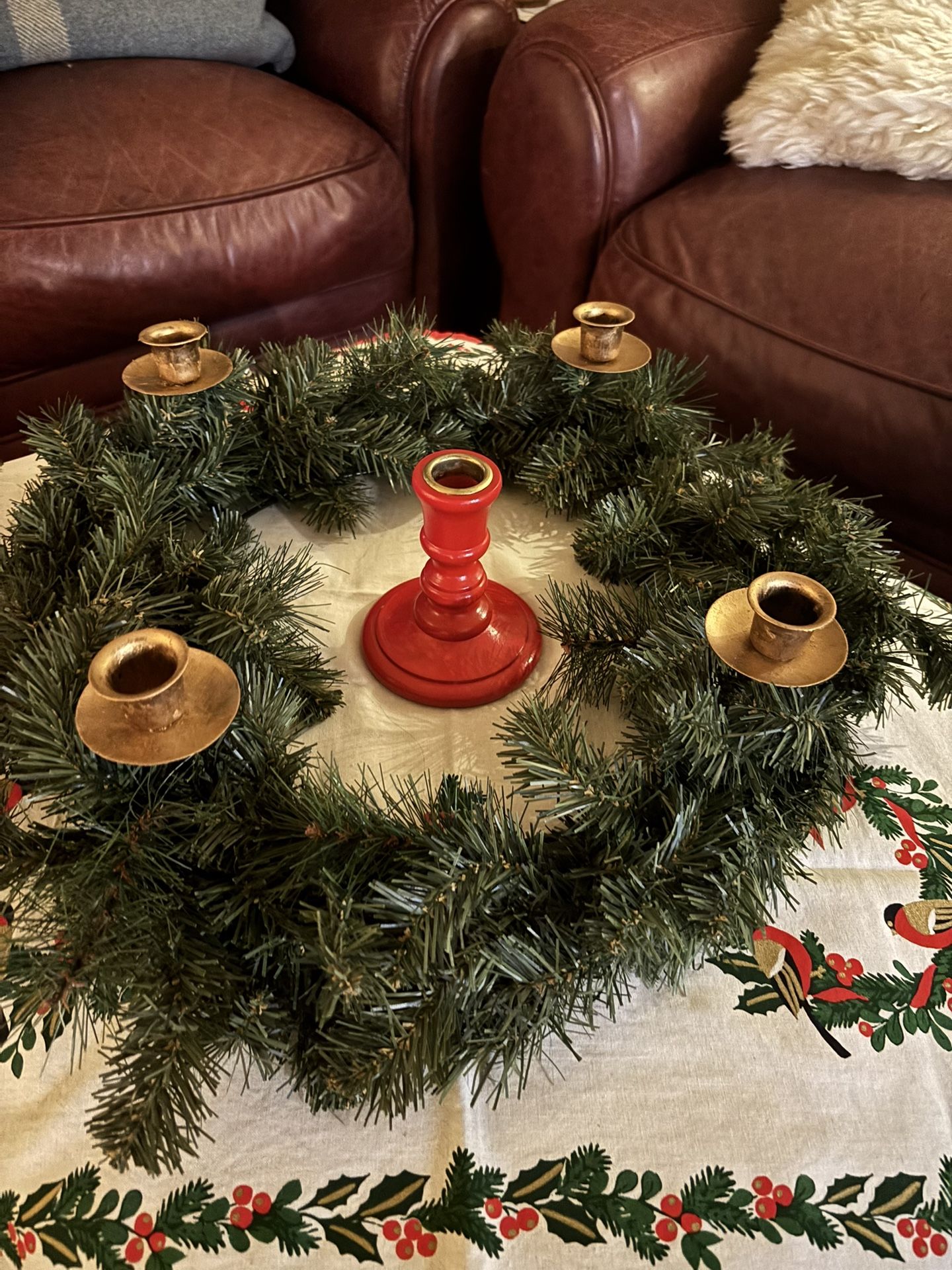 Red Christmas Candlestick