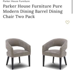 Parker House Pair Of Barrel Chairs 