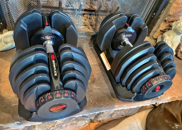 Bowflex SelectTech1090 Adjustable Dumbbells Pair With Stand And A Bench 