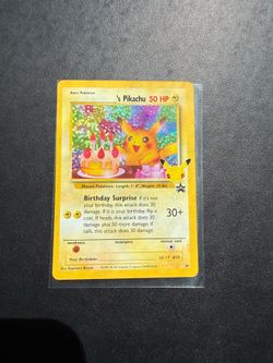 Pokémon TCG Celebrations Birthday Pikachu 25th anniversary