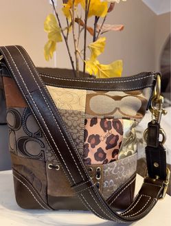 Vintage Coach Patchwork Hobo Bag