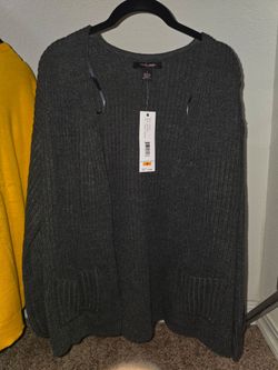 New Love By Design Charcoal Knit Cardigan Size S