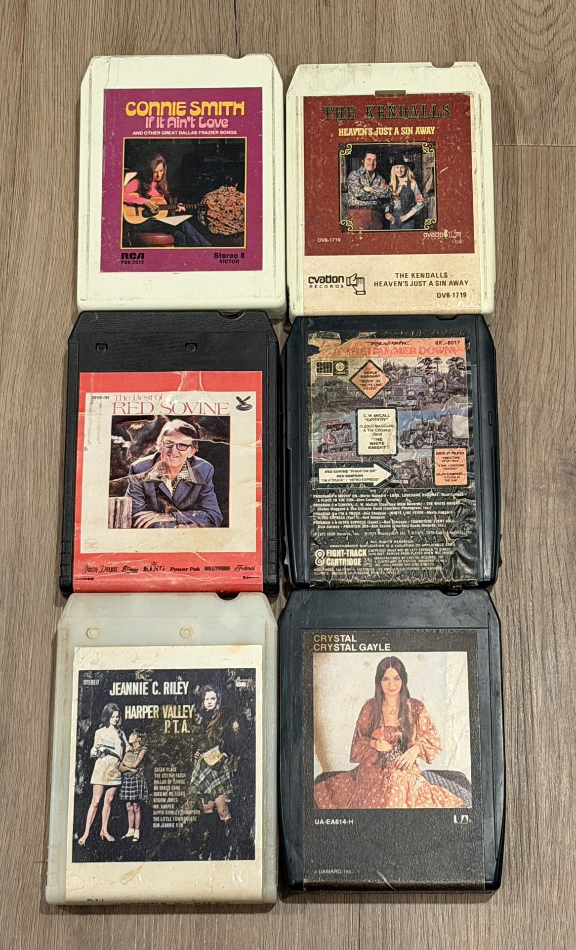 Lot of Six 8 Vintage Track Tapes