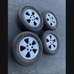 4 — 235/60r16 5x114.3 5x115 5x4.5 Stock Chevy Impala Cr-v Camry Civic Accord Altima Sentra Tacoma Rims Wheels Good 90% Treads Tires !!!!!