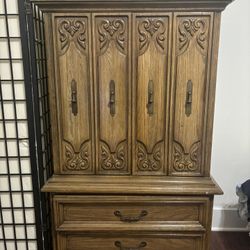 Antique Vintage Austrian Dresser With Drawers 