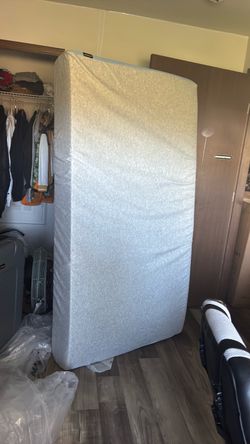 Twin Mattress Gray Fabric