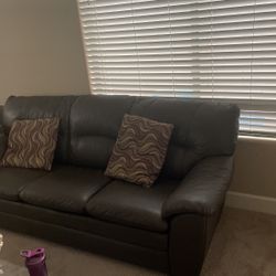 Grey leather Sofa