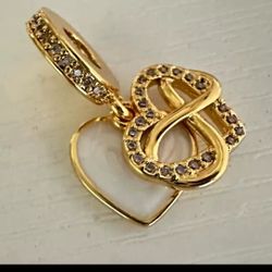 Pandora Gold Heart Family Charm