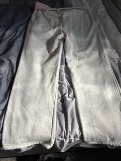 Gray Sweatpants w/pink Band