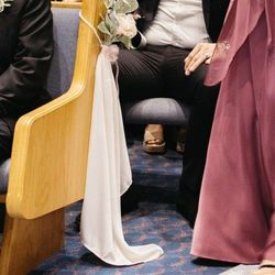 aisle bench decor for wedding ceremony, & Basket For Petals