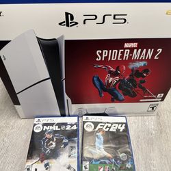 PlayStation 5 Slim 1tb Spiderman 2 Bundle PS5 + Games