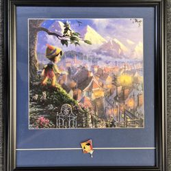 Thomas Kinkade Pinnochio Framed Art 