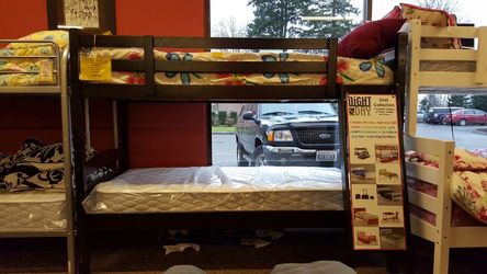 Solid wood bunk bed frame. 3 color options