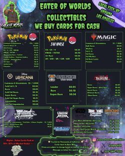 Sell is your bulk trading cards various Games