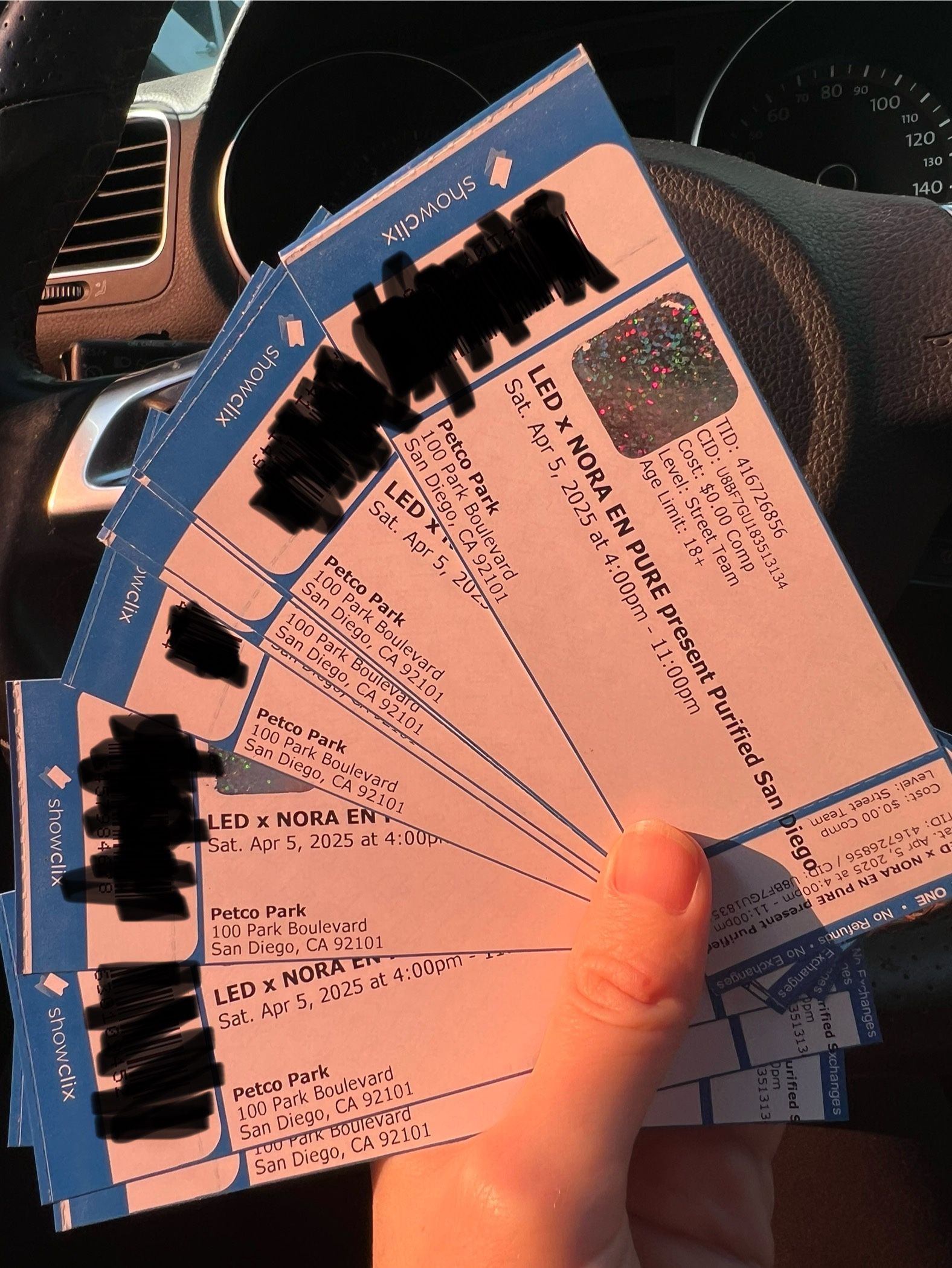 Nora En Pure tickets! $55 each!
