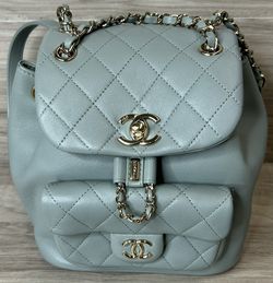 Chanel Authentic Quilted Leather Mini Backpack With Box (PO1026971)