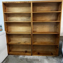 All Wood Shelving - 2 Units