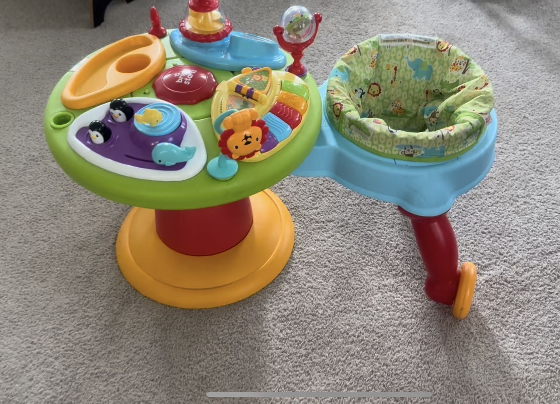 Bright Starts 3in1 Around We Go Infant Baby Activity Center *360