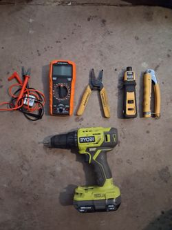Ryobi Drill and Klien tools