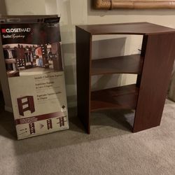 Closetmaid 3 Shelf Corner Organizer Bookcase Or Shelves - Brand New In Box