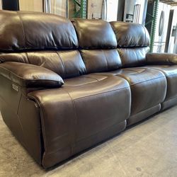 Aleena Leather Power Reclining Sofa Brown for Sale in San Diego CA OfferUp