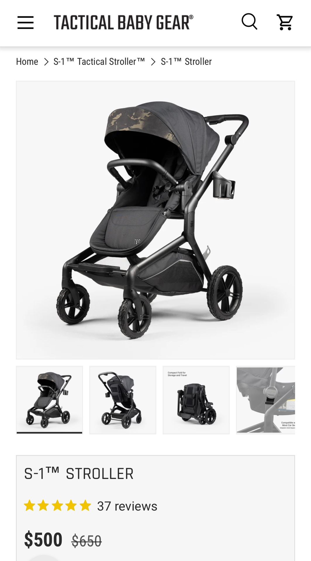 TACTICAL BABY GEAR S-1 STROLLER