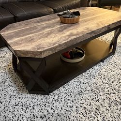 Coffee table and 2 side tables