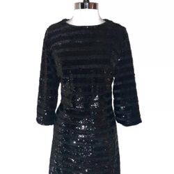 NEW INC International Concepts Dress Black Velvet Sequins