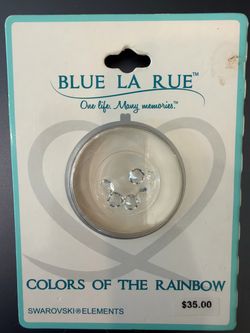 Blue La Rue Swarovski Elements Color of the Rainbow Clear Crystals