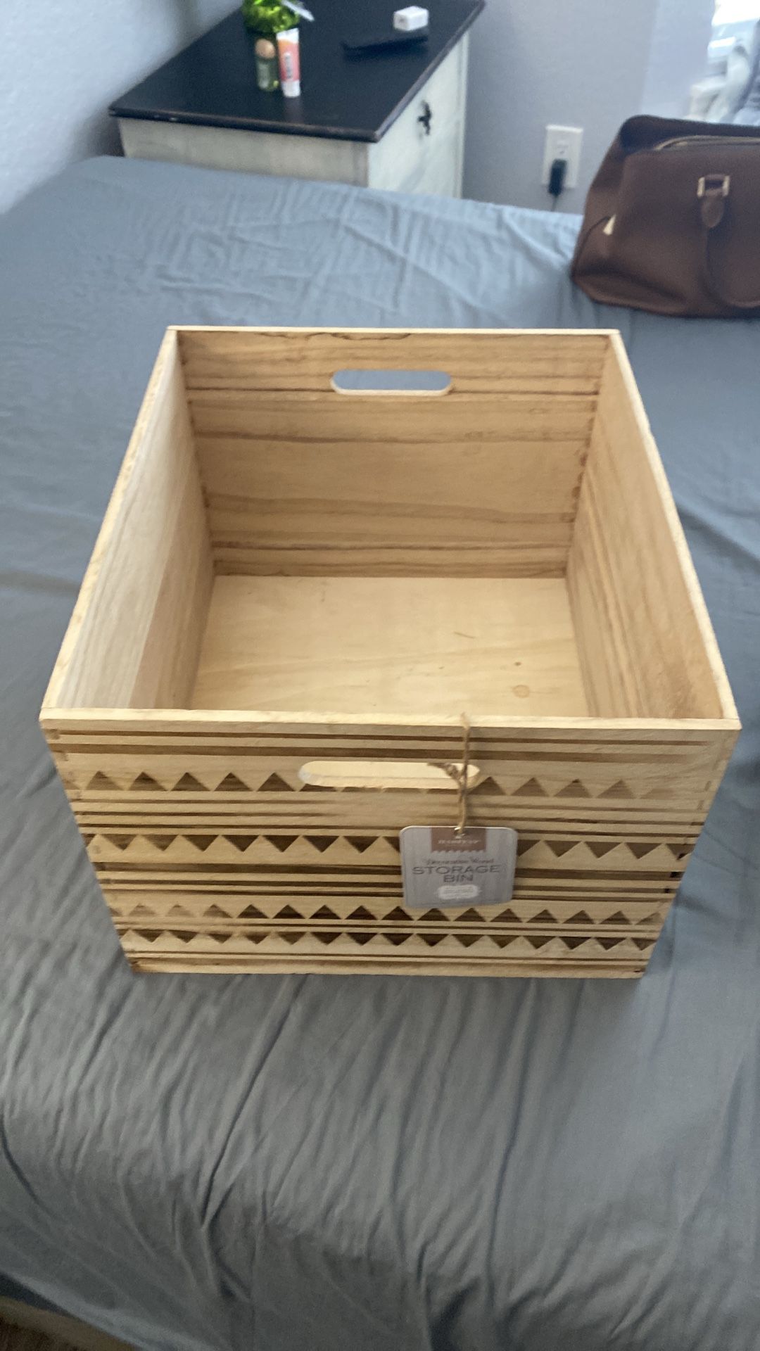 Wooden storage box