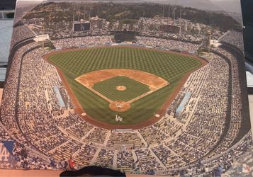 LA Dodgers stadium picture on canvas