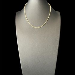 16” 1.88mm 10K Yellow Gold Rope Chain