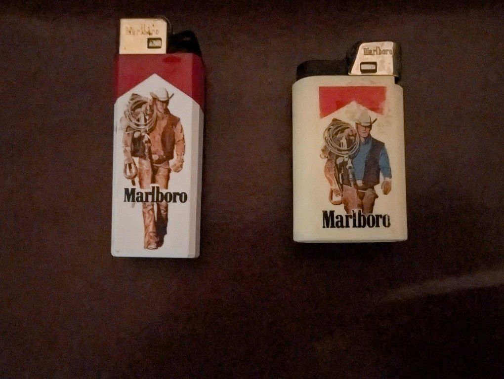 Marlboro And Smirnoff Collectable Lighters Cowboy Collection 1980s