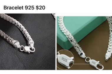 925 chains & bracelets $30 each