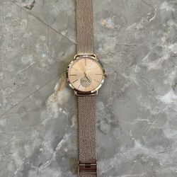 michael kors women’s portia rose gold stainless steel