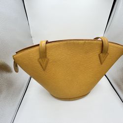 Vintage Louis Vuitton Saint Jacques PM Yellow Leather Handbag.