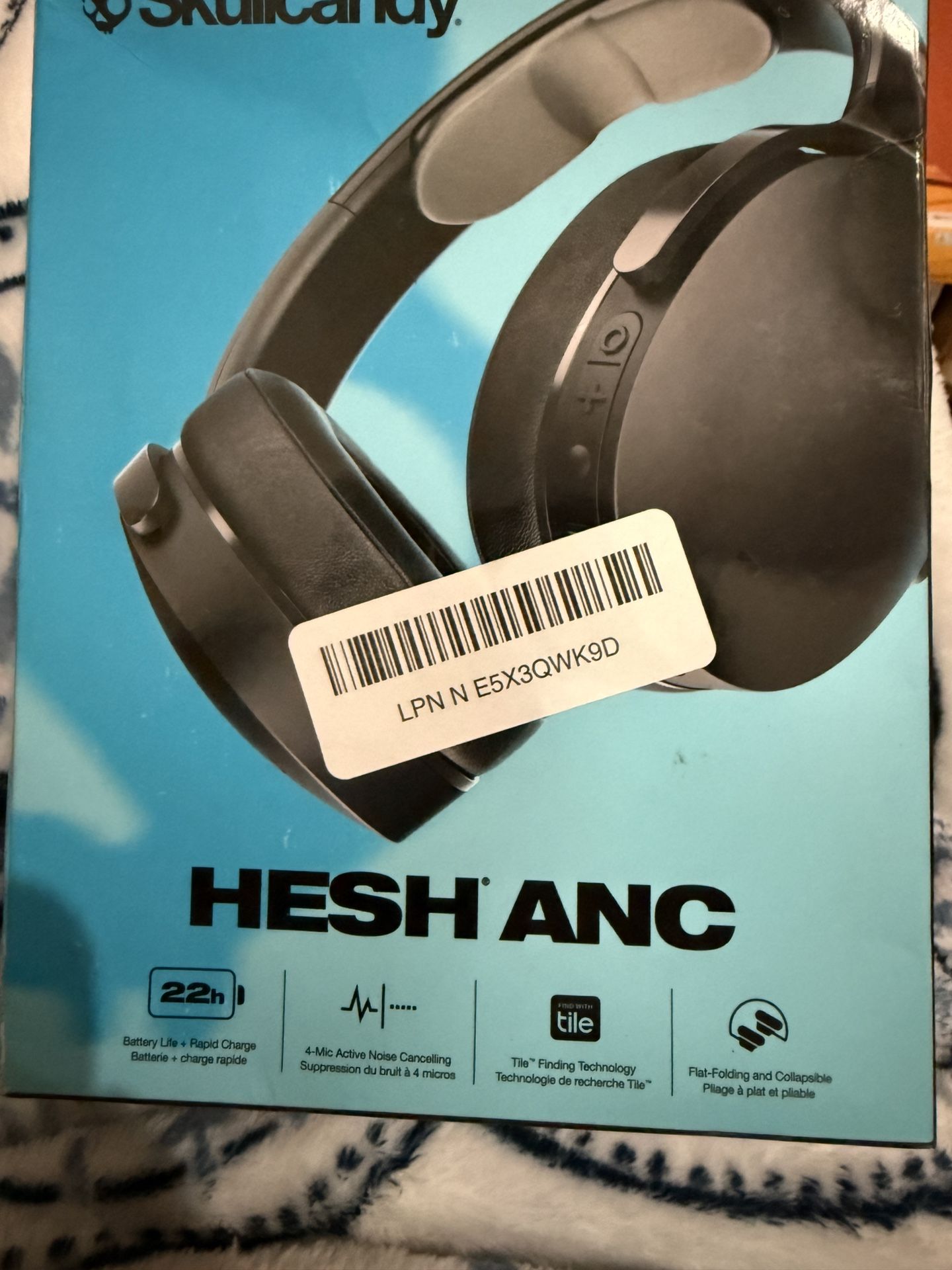 (2 COLORS) Hesh ANC Over-Ear Noise Cancelling Wireless Headphones, 22 Hr Battery, Microphone, Works with iPhone Android and Bluetooth Devices - Mod Wh